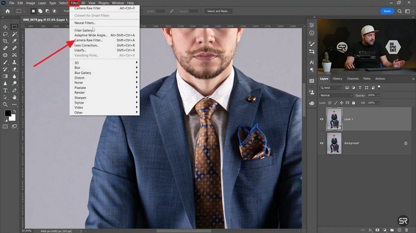 choose camera raw filter